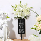 Cemetery Vases with Spikes and Flower Clay, Metal,Cemetery vases for Grave with Drainage Holes for Fresh/Artificial Flowers,Flower Holder for Cemetery,Memorial Day Grave Decorations for Cemetery