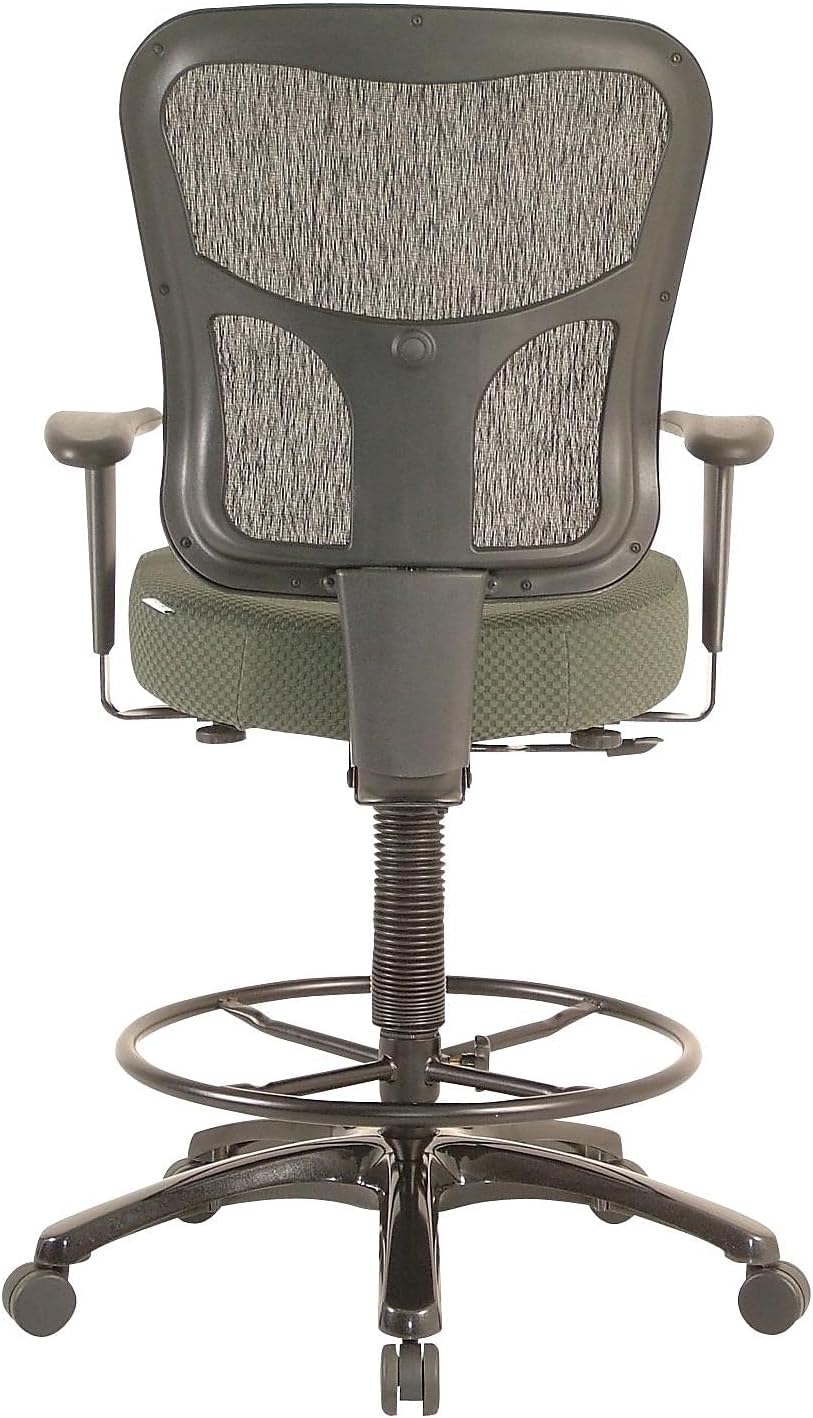 Tempur-Pedic TP8200 Ergonomic Fabric Mid-Back Drafting Stool, Olive (TP8200-OLIVE)