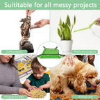 Large 39.4"*39.4" Repotting Mat for Indoor Plants Transplanting, Waterproof Heavy Duty Potting Tray for Mess Control, Succulent Potting, Gardening Mat, Patio Bonsai Tools, Clear Green