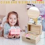 Pack of 12 Wooden Treasure Chest with Curved Lid and Metal Clasp 9 x 5.5 x 5 cm Wooden Box with Vintage Clasp Hinges Treasure Chest for Birthday Pirate Parties Gifts Jewellery Box