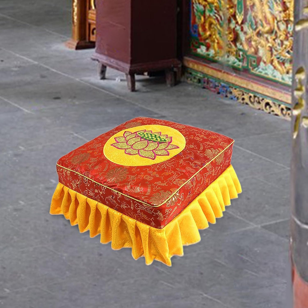 Kneeling Meditation Stool Prayer Stool with Washable Cover Flat Seat Comfortable for Adults Meditation Floor Seat for Praying