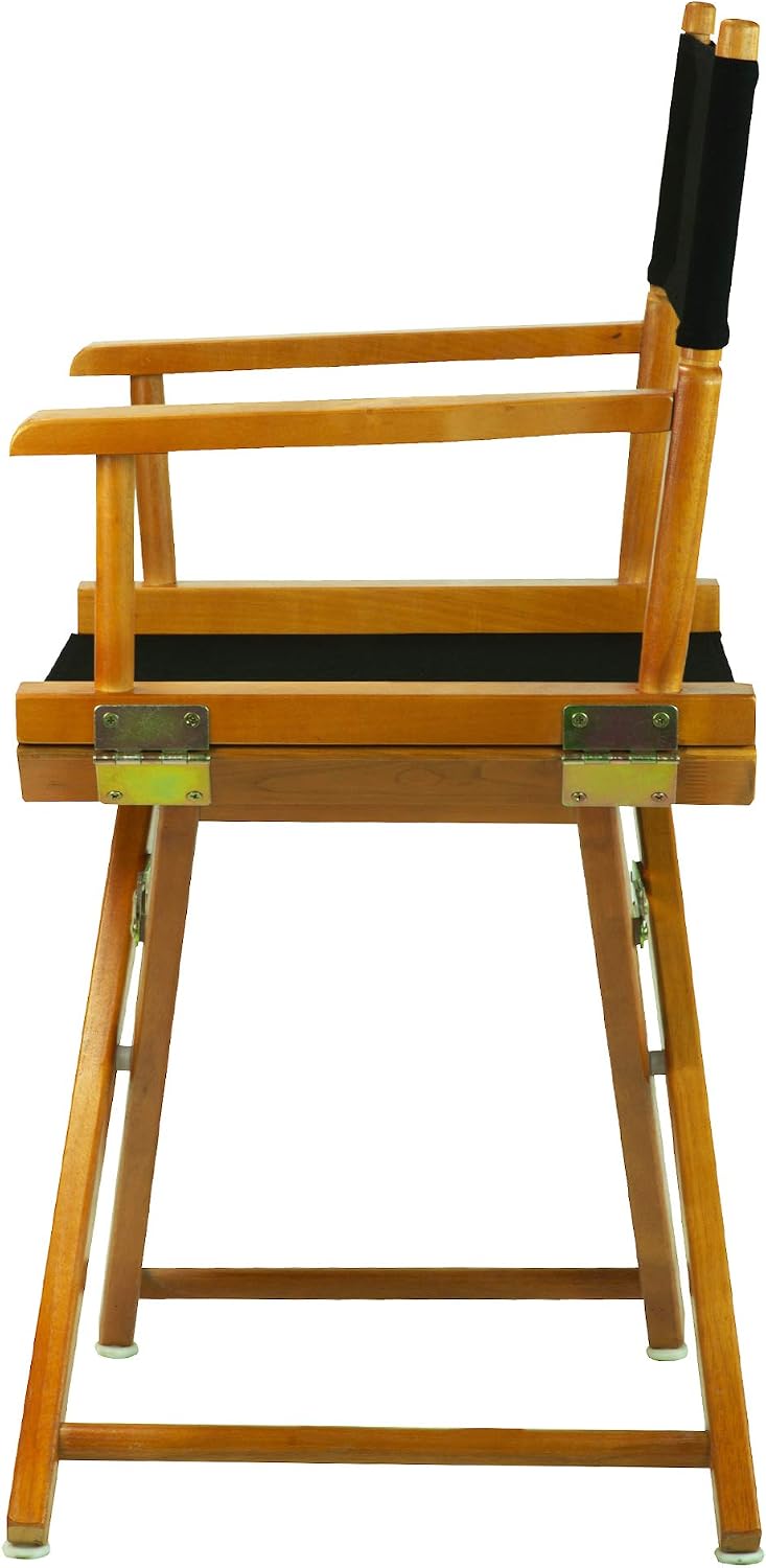 Casual Home 18" Director's Chair Honey Oak Frame with Black Canvas