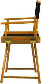 Casual Home 18" Director's Chair Honey Oak Frame with Black Canvas
