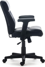 Staples Ergonomic Task Chair, Faux Leather, Ergonomic, Adjustable Height, Swivel, Black