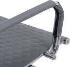 VESCASA Set of 2 Office Guest Chairs with Padded Arms, Stationary PU Leather Reception Chairs No Wheels, Sled Base Side Chair for Small Meeting Room or Home Office (Gray)