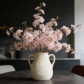 MILÖNGA Ceramic Vase Raw Terracotta Vase for Centerpieces,Modern Farmhouse Rustic Vintage Flower Vase for Pottery Barn Home Decor,Living Room,Kitchen Bedroom (Off-White, 7.5 Inches)