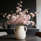 MILÖNGA Ceramic Vase Raw Terracotta Vase for Centerpieces,Modern Farmhouse Rustic Vintage Flower Vase for Pottery Barn Home Decor,Living Room,Kitchen Bedroom (Off-White, 7.5 Inches)