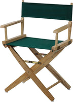 Casual Home American Trails Extra-Wide Premium Directors Chair 18" H Classic Height Natural Frame Hunter Green Canvas