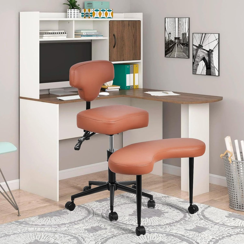 Meditation Chair | Relaxing Chair with Wheels | Height Adjustable Seat with Lumbar Support | for Adults Fidget and Yoga, Pose Improvement
