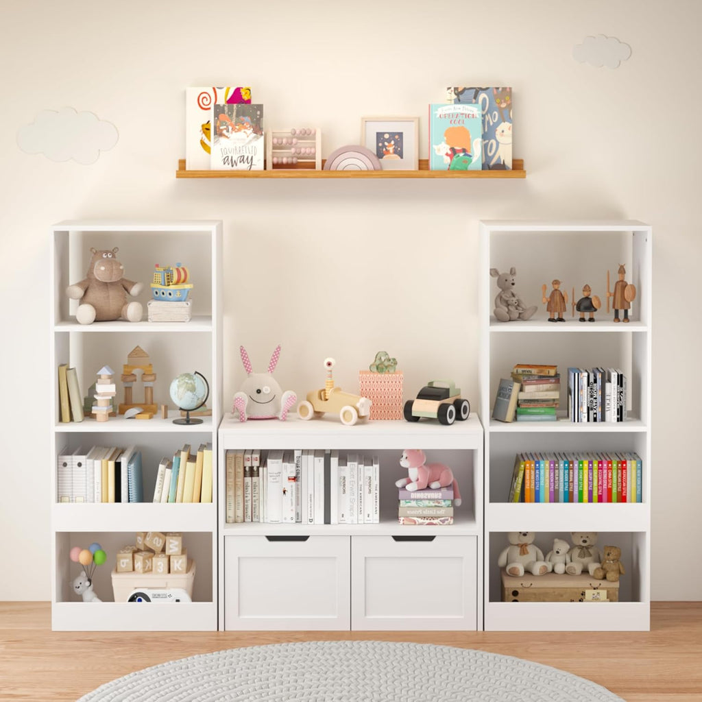 Book Organizer, Toy Storage Cabinet Organizer, White