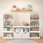 Book Organizer, Toy Storage Cabinet Organizer, White