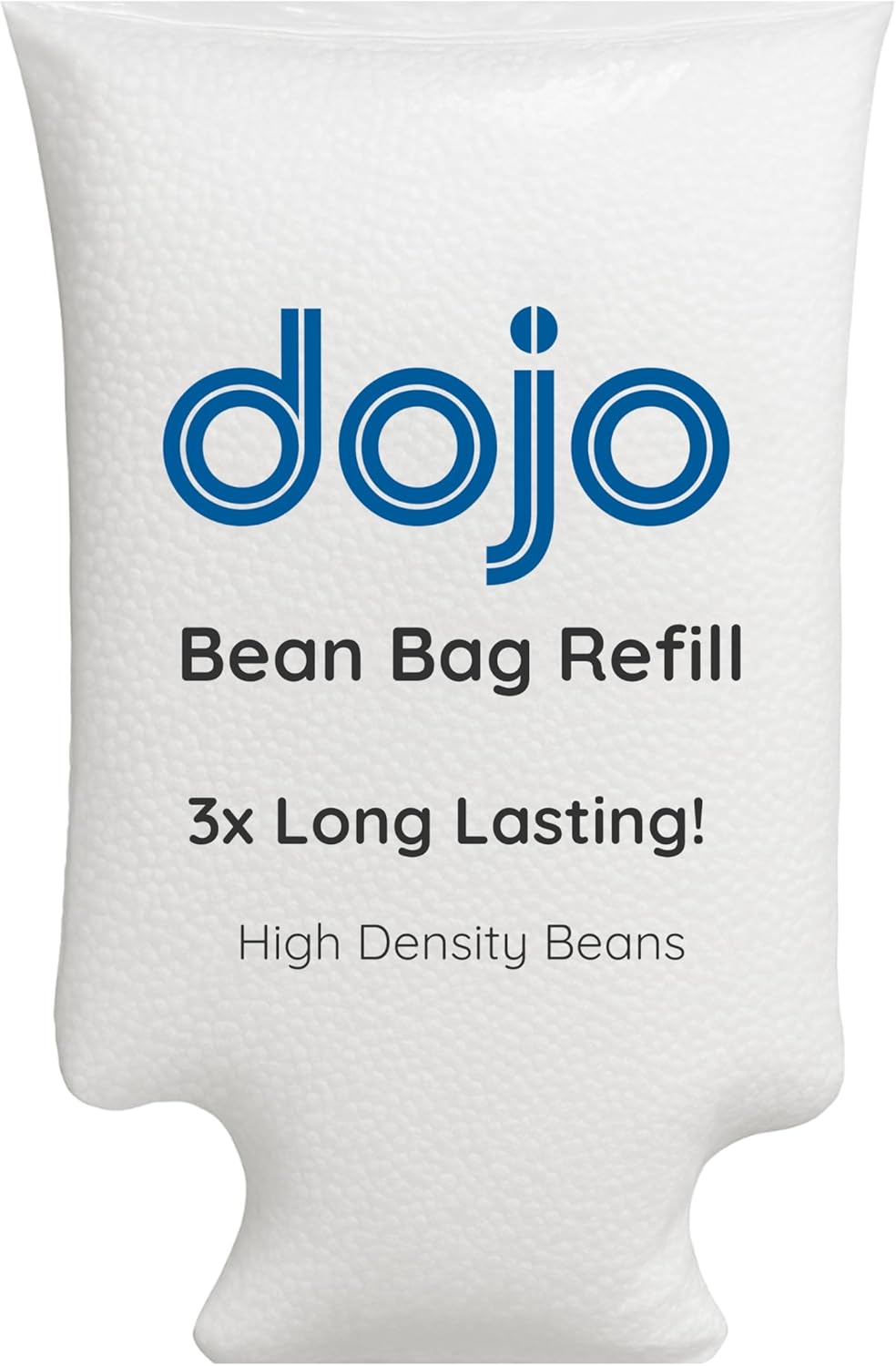 Dojo Bean Bag Refill 100L – 3X Long Lasting – High-Density Polystyrene Beads for Bean Bags, Loungers, Pool Floats, Pillows, and Crafts