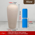 Tall Ceramic Vase 12 Inch Neutral Textured Vase,Cream Ceramic Vase for Home Decor,Farmhouse Tall Ceramic Flower Vase for Dining Table,Living Room,Kitchen,Bedroom,Entryway