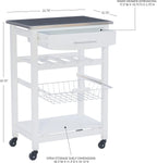 Linon Home Décor Kitchen Cart White