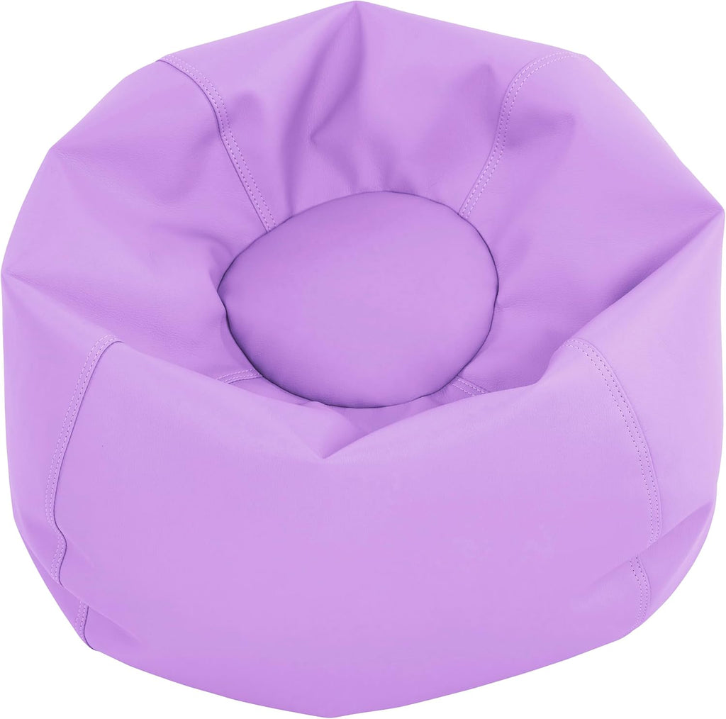 FDP SoftScape Classic 26" Junior Bean Bag Chair, Furniture for Kids, Perfect for Reading, Playing Video Games, Relaxing Alternative Seating for Classroom, Daycare, Library Home - Lavender, 10477-LV