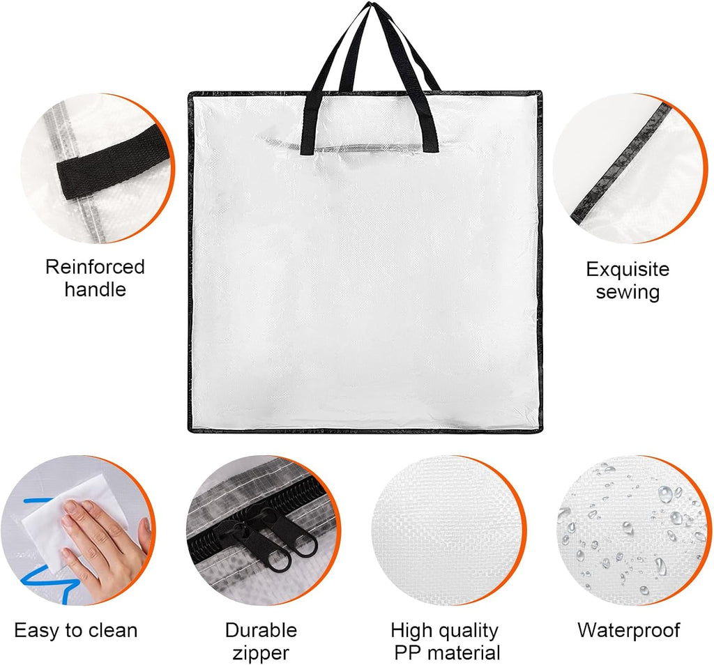 3 PCS Wreath Storage Container - 25 inch Christmas Wreath Storage Bag for Holiday Decorations, Container for Home Storage Durable Polyester with Handles
