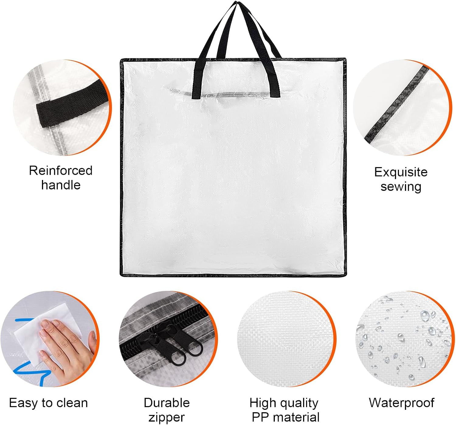 3 PCS Wreath Storage Container - 25 inch Christmas Wreath Storage Bag for Holiday Decorations, Container for Home Storage Durable Polyester with Handles