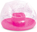 3C4G Pink Glitter Confetti Chairs - Inflatable Lounge Chair for Kids - Comfortable & Portable Blow Up Chair Perfect for Outdoors, Bedrooms, Game Room, Dorms & More! by Make It Real