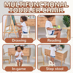 KidBloom Toddler Chair, Ergonomic Kids Chair, Durable and Sturdy Small Plastic Child Chair for Toddlers 1–3