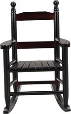 Kids Rocking Chair, Children’s Rocking Chair, Toddler Rocking Chair Porch Rocker Chair with Classic Rocker and Hardwood Construction, for Nursery, Indoor, Outdoor, Living Rooms (Espresso)