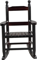 Gecheer Kids' Rocking Chair for Indoor or Outdoor Use – Solid Hardwood Construction, Sturdy Slatted Back, Easy Assembly, Weight Capacity 110 lbs