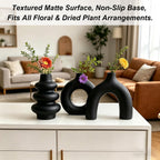 Upgraded Ceramic Vases Set for Home Decor, 3 Piece Modern Neutral Room Decor Desk Vase Bedroom Decor Flower Vase for Table Shelf Office Kitchen, Happy Birthday Gifts for Women Mom Men (Mix-3Pcs)