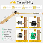 Heavy Duty Stud Mounted Wire Dispenser for Fast Load Dispensing of Wire Reels,Coils, and Cables, 300 lb Capacity Wire Spool Holder for 2x4 and 2x6 Wood Stud(2)