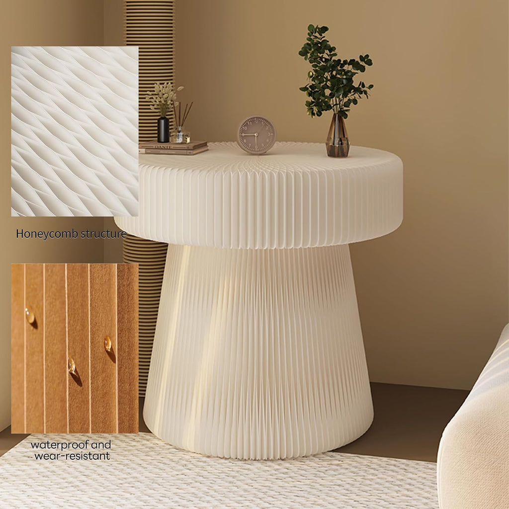 Folding Mushroom Shaped Side Table Small Round End Table for Living Room Bedroom Couch Office Corners