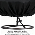 Heavy-Duty 210D Oxford Swing Cover-Waterproof UV-Resistant and Windproof Hammock with Drawstring(Single(115cmx190cm))