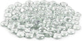 Clear Flat Glass Marbles Vase Filler Beads (5lb, 500 Stones) | Glass Pebbles, Mancala Gems