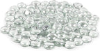 Clear Flat Glass Marbles Vase Filler Beads (5lb, 500 Stones) | Glass Pebbles, Mancala Gems
