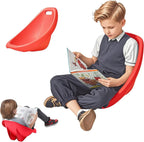 4 Packs Blue, Autism Sensory Rocking Chair, Fun Wobble Chairs for Classroom Elementary, Portable Floor Seating with Back rt, Plastic Reading Chair with Handle for Indoor Outdoor (Red 1 PCS)
