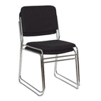 OEF Furnishings OEF8660/2 Commercial-Grade Fabric Padded Stack Chair (Black, 2-Pack)
