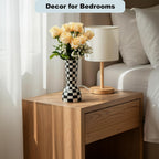 Black and White Checkered Vase, Aesthetic Modern Ins Cool Flower Vases for Home Decor, Entryway Table, Centerpieces Decoration, Kitchen, Living/Dining Room, Bedroom, Bathroom, Coffee Tables (Ceramic)