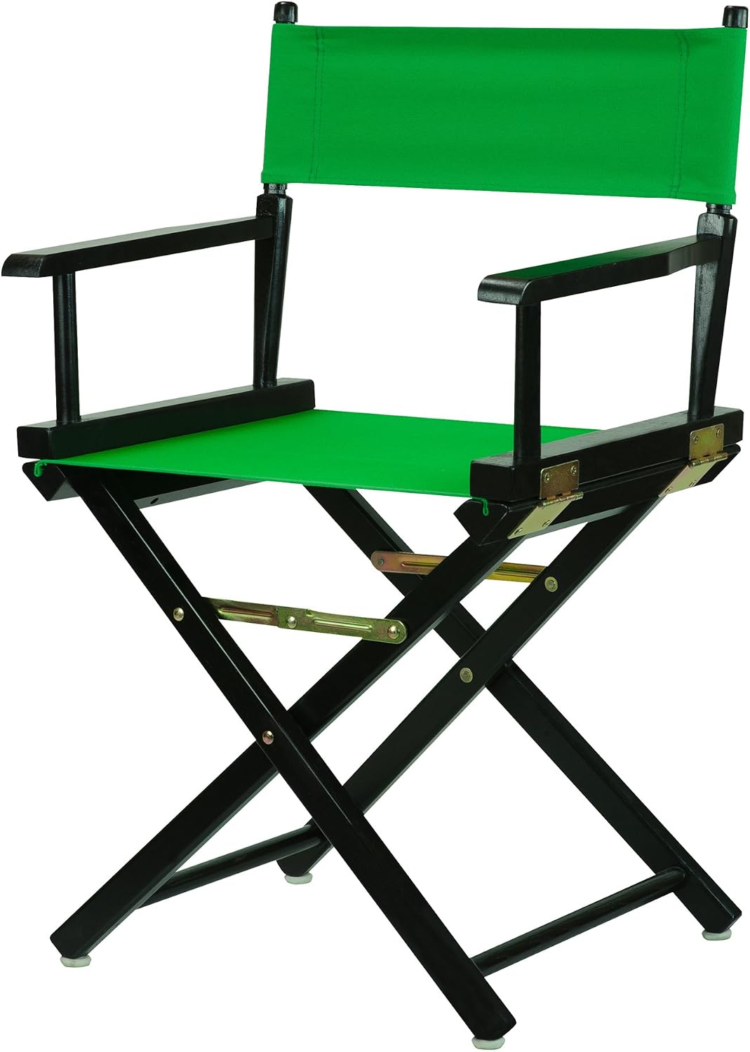Casual Home Director's Chair ,Black Frame/Green Canvas,18" - Classic Height