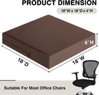 Tromlycs Chair Seat Cushions for Recliners Gel Memory Foam Extra Large Chair Cushions for Seniors 18 x 18 x 4 Inch Brown