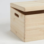Zeller 13152 Boite multi-usage en bois de conifère avec couvercle, 40 x 30 x 24 cm