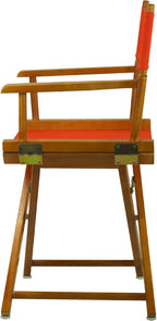 Casual Home 18" Director's Chair Honey Oak Frame with Orange Canvas