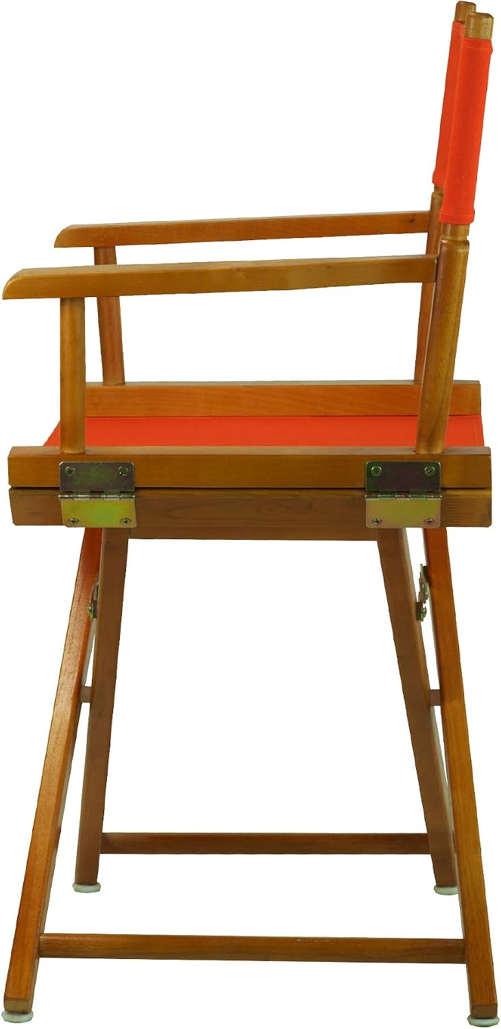 Casual Home 18" Director's Chair Honey Oak Frame with Orange Canvas