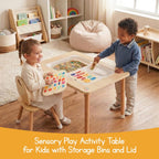 7 Days of Play Sensory Play Activity Table with Foldable Legs, Storage Bins, and Lid - Sensory Table for Toddlers & Kids | Great Gift for Birthdays, Christmas & Special Occasions