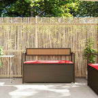 Patio Storage Bench with Cushion and Waterproof Bag, Outdoor Storage Bench with Removable Cushion Cover for Seating and Organizing