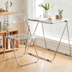 Folding Chair, 2 Pack Acrylic Chair, Clear | Space-saving acrylic folding chair,easy fold & store.Holds up to 300 lbs,comfortable for home,office,parties and daily use.