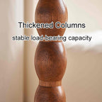 Four Leaf-Shaped Wooden End Table, Coffee Tables with Solid Wood Leg, Small Pedestal Side Table for Small Spaces and Cocktail Use, for Living Room, Bar, Bathroom