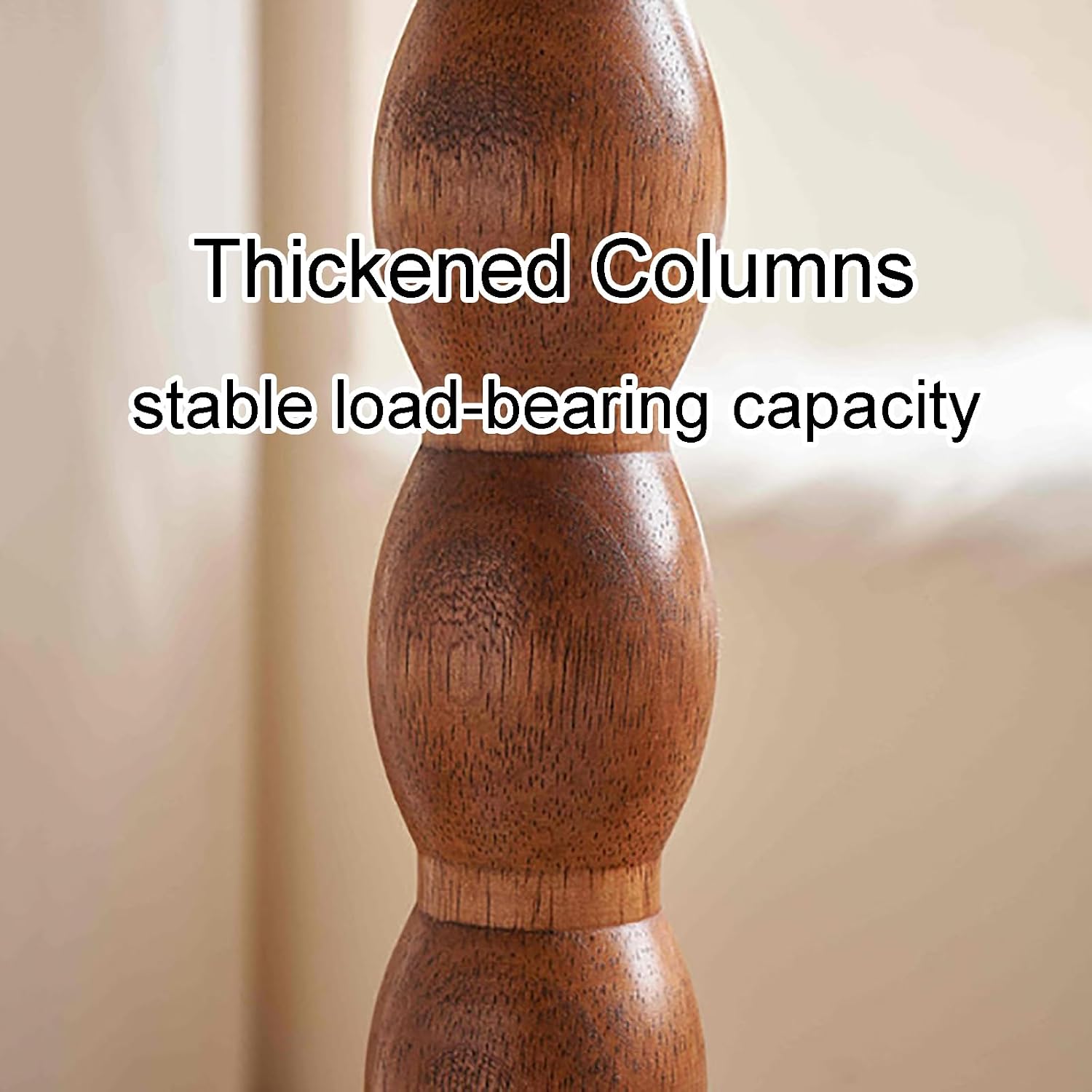 Four Leaf-Shaped Wooden End Table, Coffee Tables with Solid Wood Leg, Small Pedestal Side Table for Small Spaces and Cocktail Use, for Living Room, Bar, Bathroom