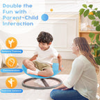 BABAMU Spinning Chair for Autistic Kids, Sensory Swivel Chair, 220LBS Weight Capacity, Autism Sensory Products, Autism Toys, Sensory Toy (Blue, Egg)