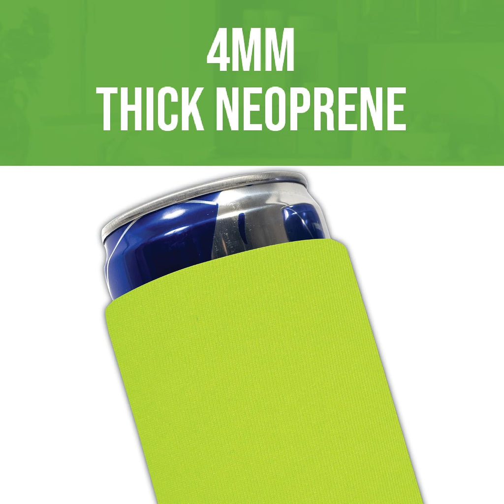 QualityPerfection Slim Can Coolers Sleeves (6 Units) Insulated, Beer/Energy Drink Premium Neoprene 4mm Thickness Thermocoolers for 12 oz Skinny Beverage Can Covers (Gulf of America)