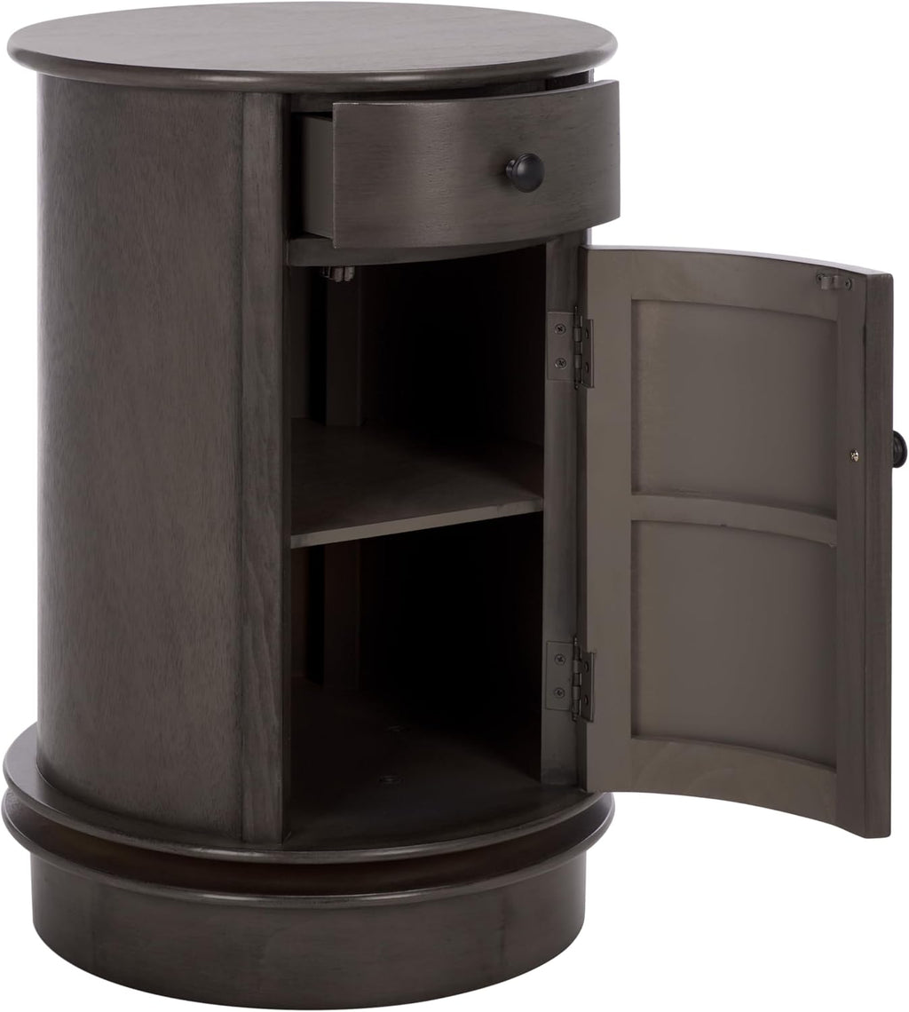 SAFAVIEH Furniture - Tabitha 1-Drawer Accent Table - Black - Solid Wood - Farmhouse Storage Design - Ideal for Living Room, Entryway, Home Office, 17.7"W x 17.7"D x 26"H - Fully Assembled (AMH5712H)