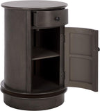 SAFAVIEH Furniture - Tabitha 1-Drawer Accent Table - Black - Solid Wood - Farmhouse Storage Design - Ideal for Living Room, Entryway, Home Office, 17.7"W x 17.7"D x 26"H - Fully Assembled (AMH5712H)