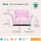 Roundy Kids Chair with Removable Cover, Soft Microsuede Upholstery, Padded Cushion, Sturdy Wooden Frame, Ergonomic Design for Ages 2-5, Easy to Clean, Ideal for Playrooms, Bedrooms & Nurseries.