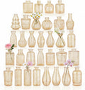BEAHOT Bud Vase in Bulk - Flower Vases for Wedding Decorations, Glass Vase for Table Decorations, Small Vase for Home, Mother's Day, Centerpieces, Party, Office (32pack,Gpld)